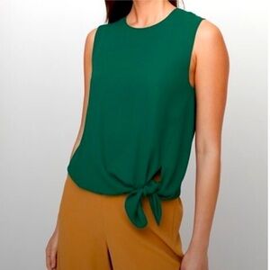 Aritzia Hopkins green blouse side tie size XS